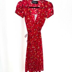 Realisation Par Red The Teale Wrap Dress Size XXS